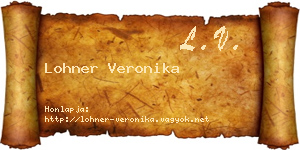 Lohner Veronika névjegykártya